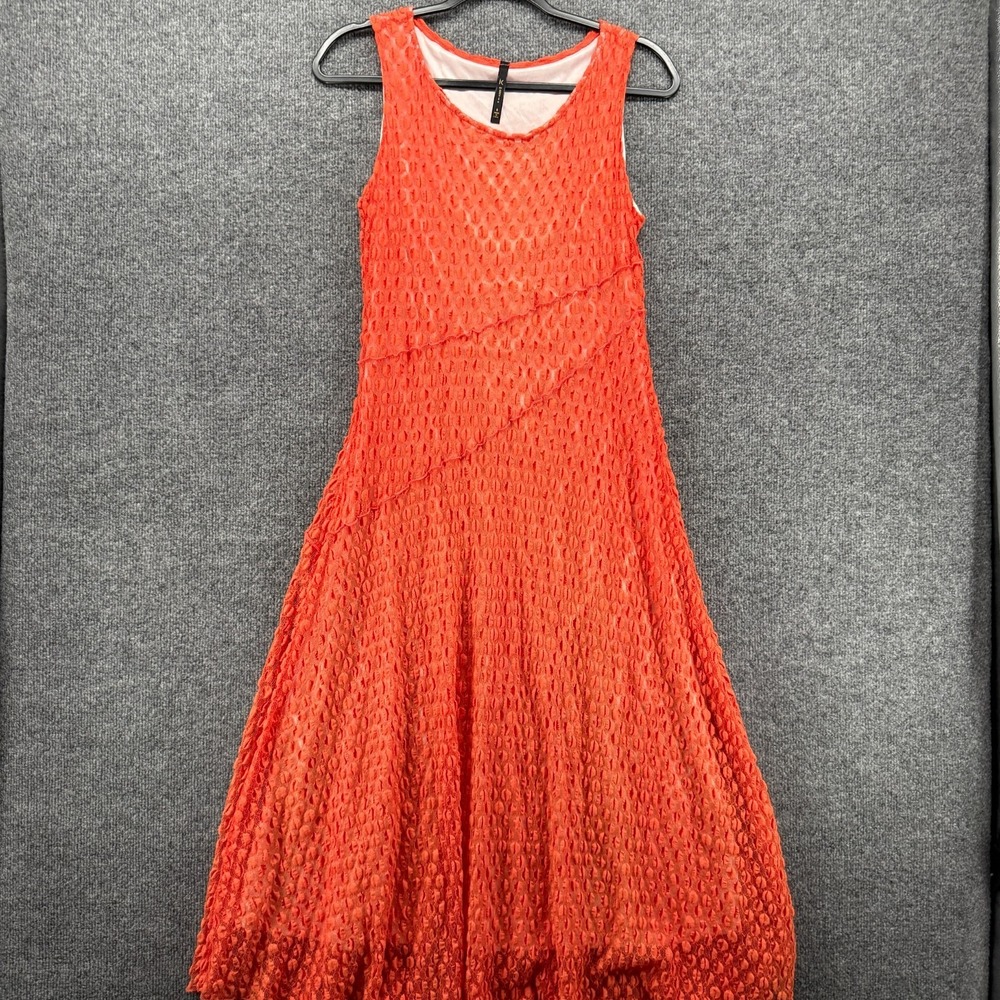 IC by Connie K Dress Womens S Orange Lace Maxi Cottagecore Fairycore Romantic